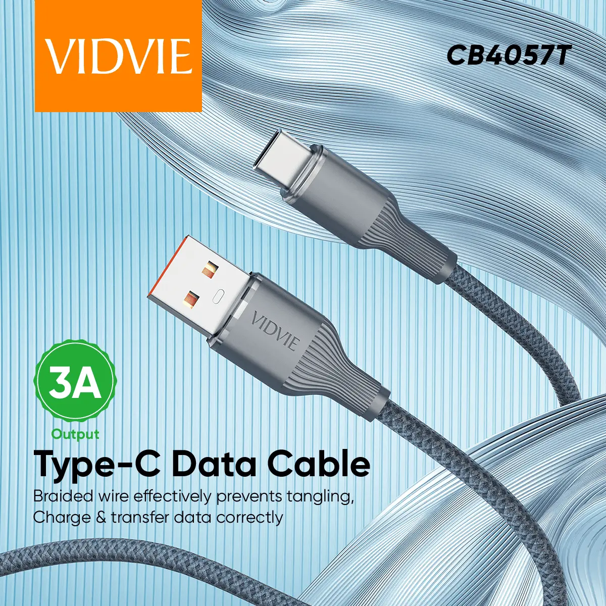 1773739347886717 Cable USB A Tipo C Vidvie (CB4057T) - Imagen 1